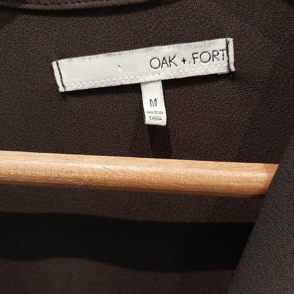 Oak + Fort, Olive Draped midi dress, M - Picture 3 of 5